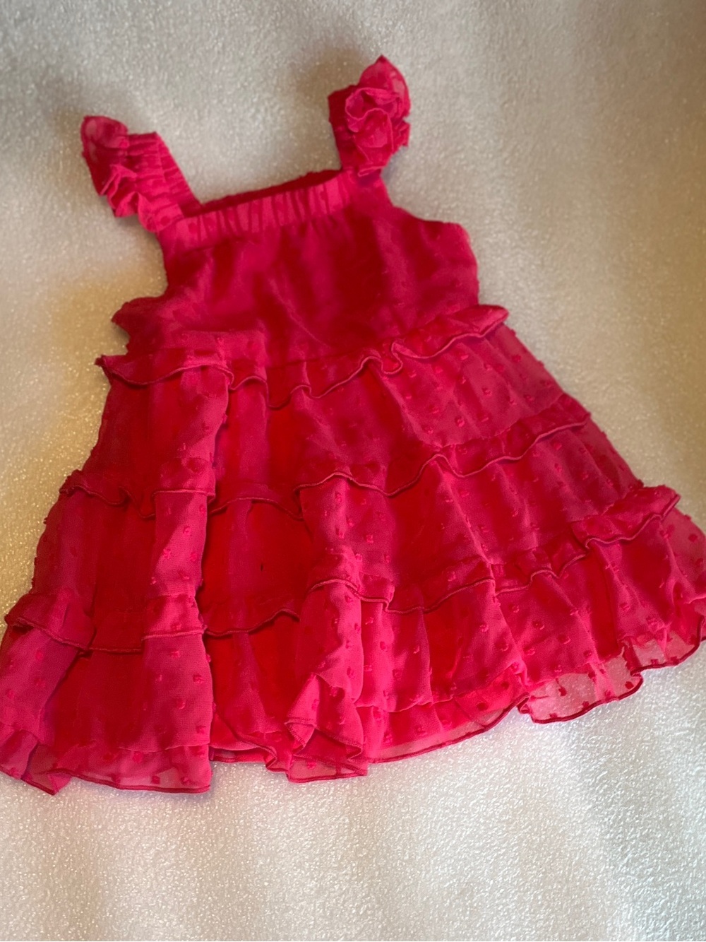 Rare Editions - 18M Ruffled Hot Pink Sundress